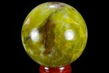 Polished Green Opal Sphere - Madagascar #78770-1